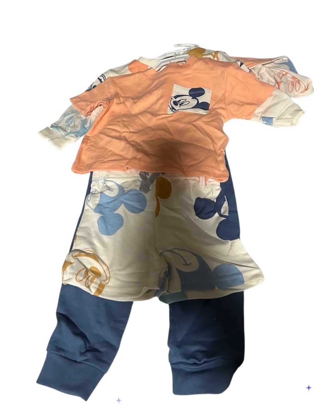 Disney Kids Peach & Blue Mickey Mouse  Set